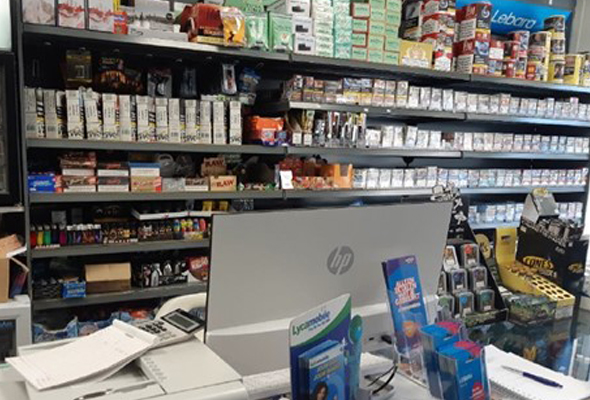 Toonbank smartshop.