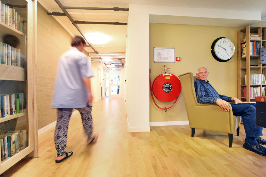 Brandblusser in verzorgingstehuis