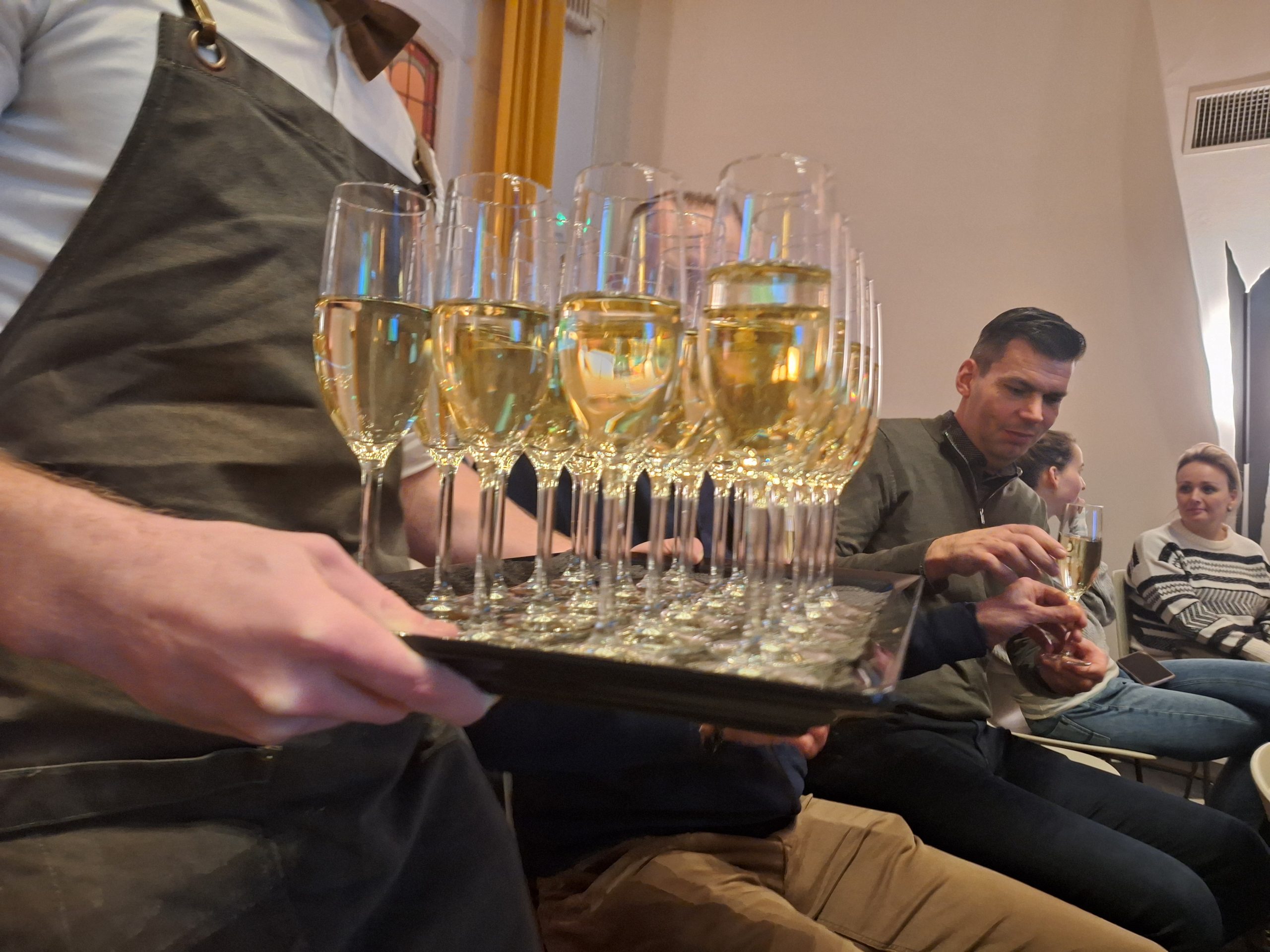 Er werd geproost met champagne op de nieuwjaarsbijeenkomst van het CCV.