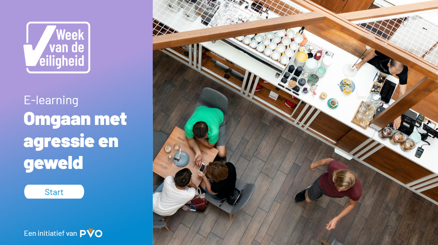 advertentiebeeld e-learning tegen agressie en geweld van Platform Veilig Ondernemen