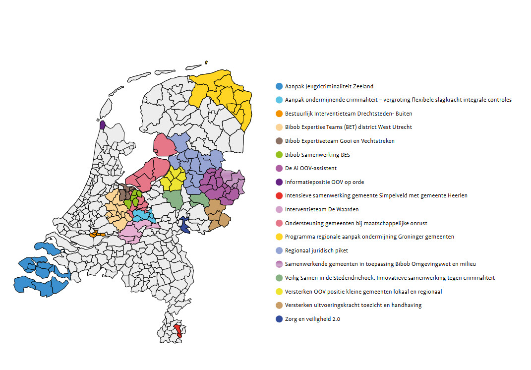 Kaart Proeflokalen OOV op Orde
