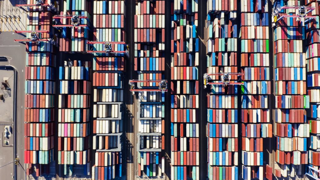 Containers in de haven.