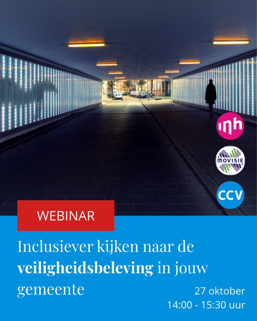 Aankondiging van het webinar veiligheidsbeleving van het CCV.