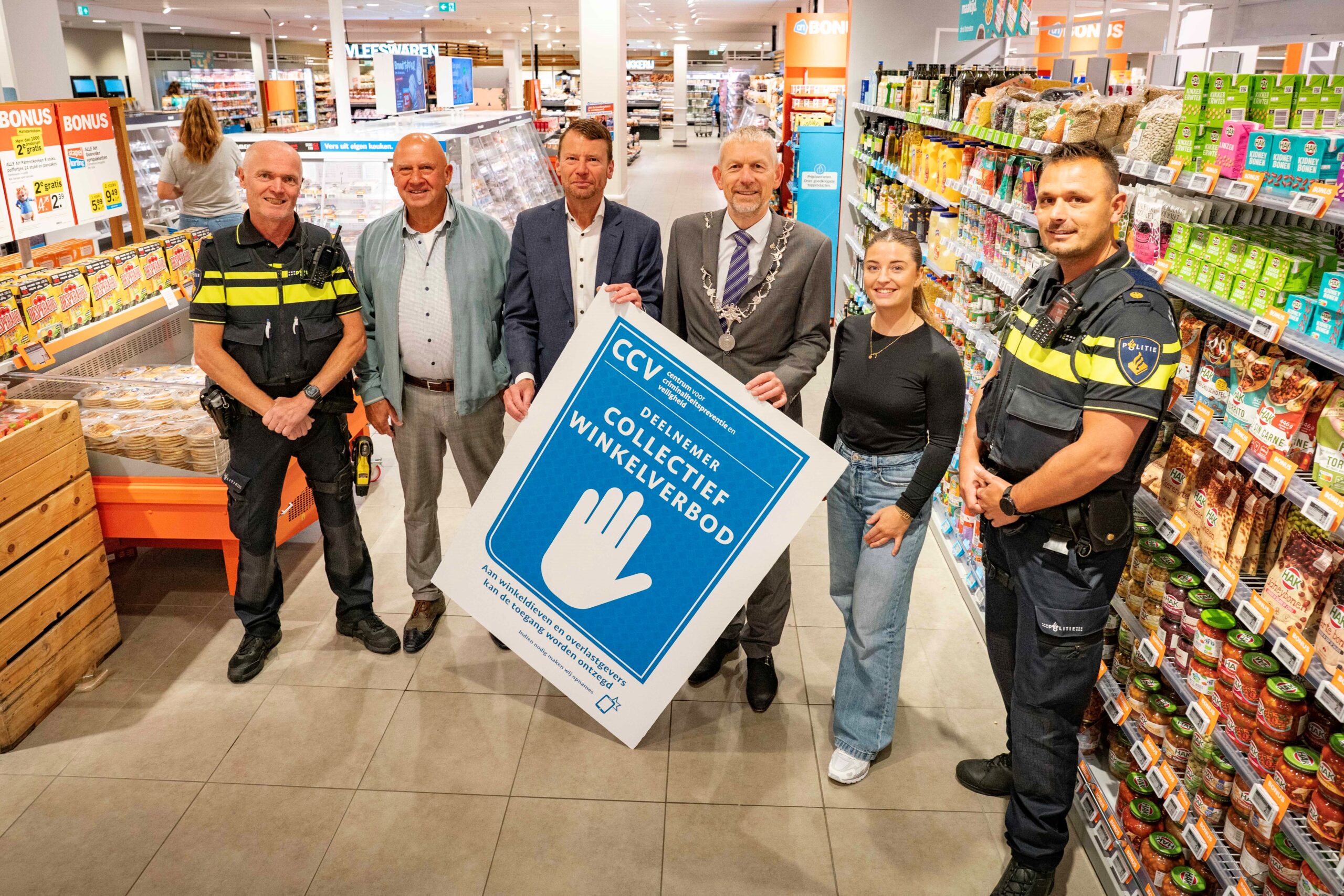 Deelnemers van het collectief winkelverbod van het CCV.