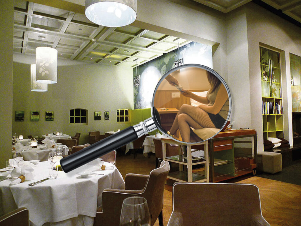 Sekswerk in een restaurant.